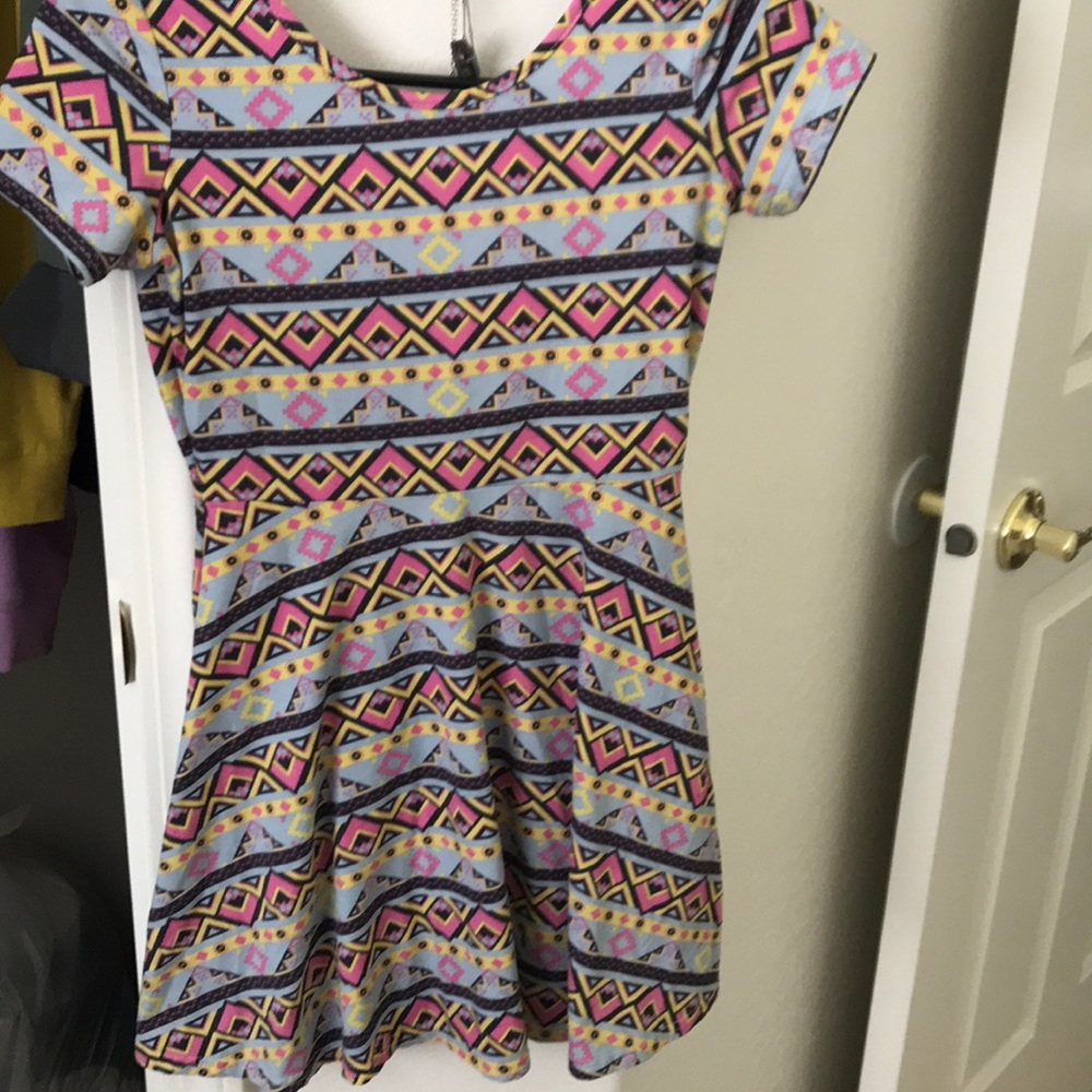 Teen pattern skater dress